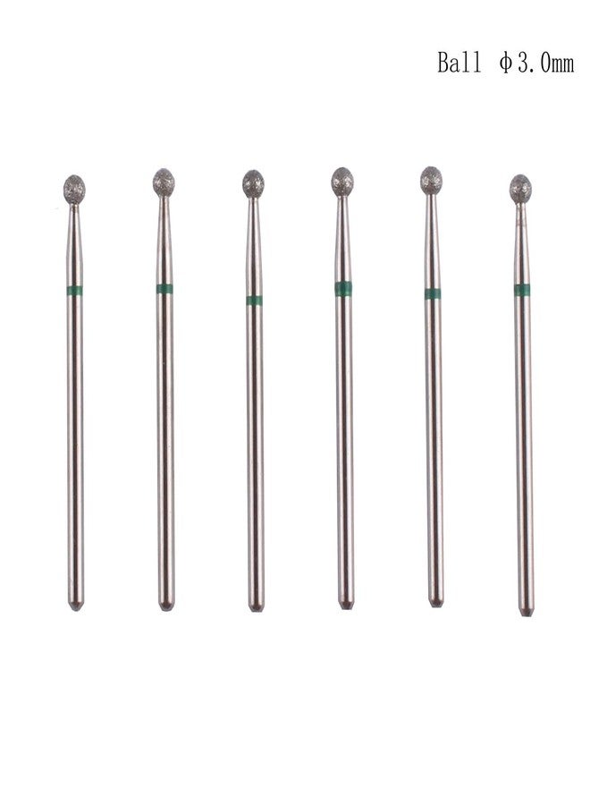 MZCMSL 6pcs Ball Head Cuticle Nail Drill Bits for Nail Prep,3/32 Shank Electric Nail Tool (φ3.0mm) - Image 2