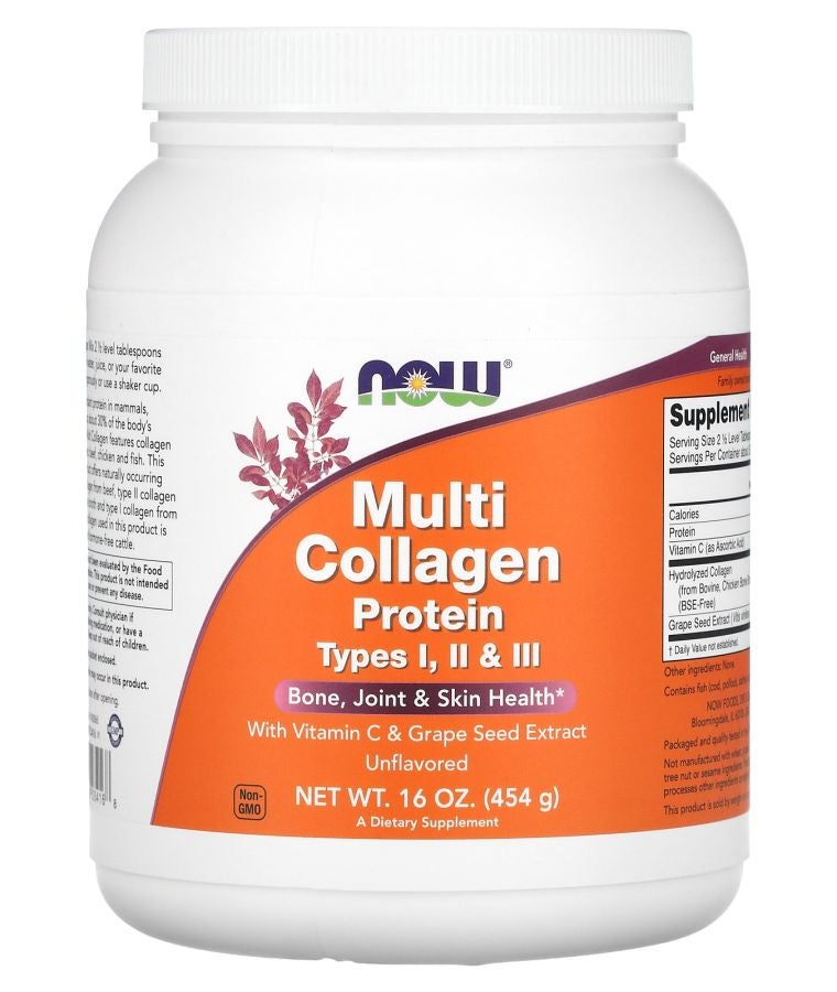 now Multi Collagen Protein Type I II & III Unflavored 16 oz (454 g)