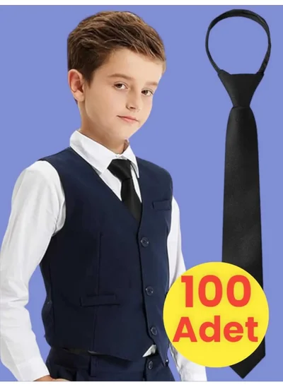 Tezzgelsin Unisex 5 - 10 Years Old Children's Elastic Tie 100 Pieces