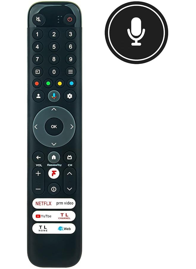 erorex Voice Replaced Remote Control Fit For Tcl 43C645K 50C645K 75C645K 85C645K 55C645K 65C645K Android Smart Tv Controller Rc833 Gub2 Rc833 Gub2 Rc833 Gub2 Rc833Gub2  - Image 1