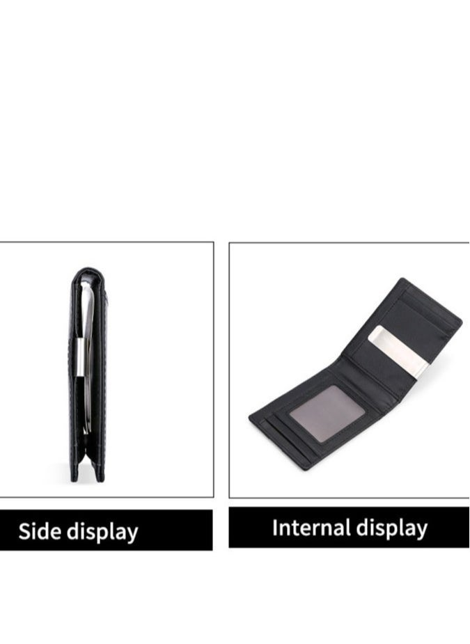 Skycare - Skycare Slim Wallets for Men - Leather Money Clip Mens Wallet - RFID Blocking Front Pocket Bifold Wallet - Minimalist Credit Card Holder with Gift Box - Image 1