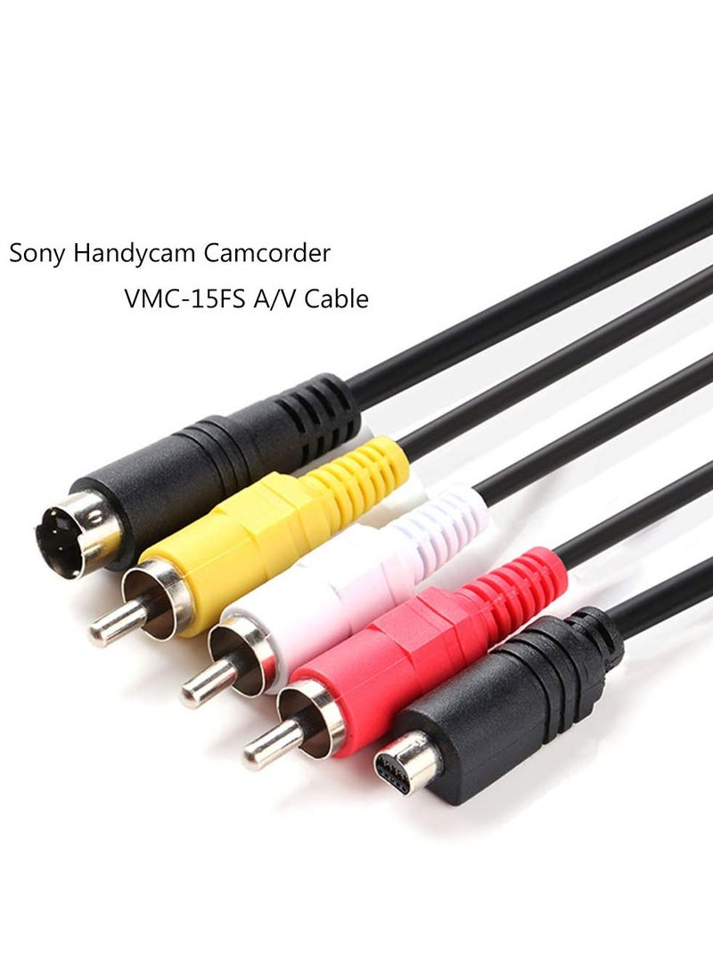 AZorb AV A/V Audio Video TV-Out Cable VMC-15FS Video Cable Cord for Sony Handycam Camcorder DCR-D/H/I/S HDR-C/H/S/T/U/X and More Models - Image 1