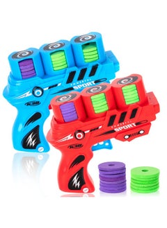 ArtCreativity Foam Disc Launcher Set Of 2 Disk Shooter Toy Guns With 2 Guns And 36 Flying Disks Outdoor Games And Activities For Summer Fun Party Favors And Outdoor Toys For Kids Ages 812  - Image 1