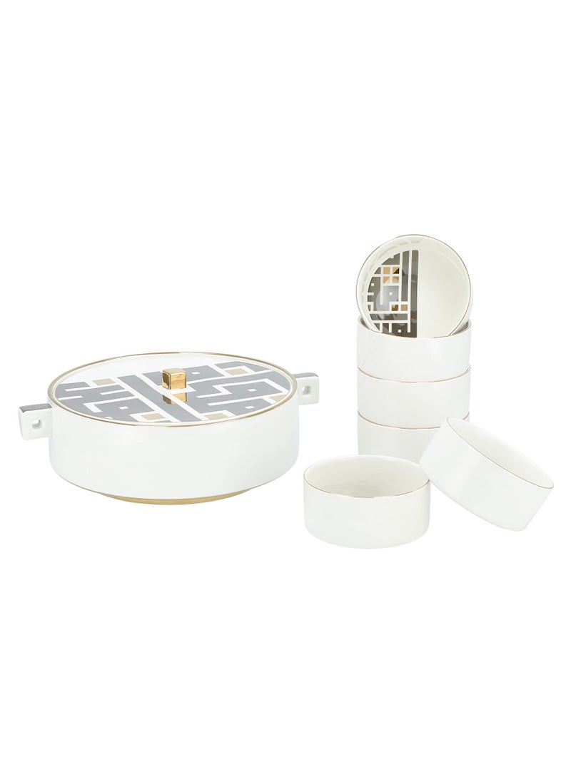 La Mesa - 8 Pieces Porcelain Soup Tureen Set - Image 1