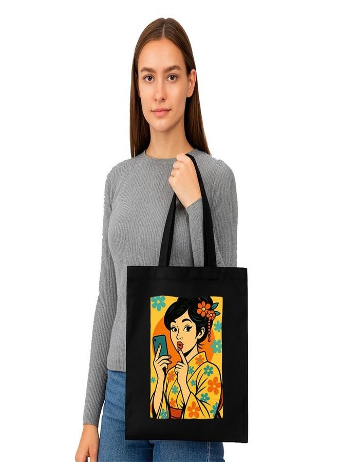 PrintingZone Printed Tote Bag For Women| Modern Look Canvas Printed Tote Bag for Women - Image 2