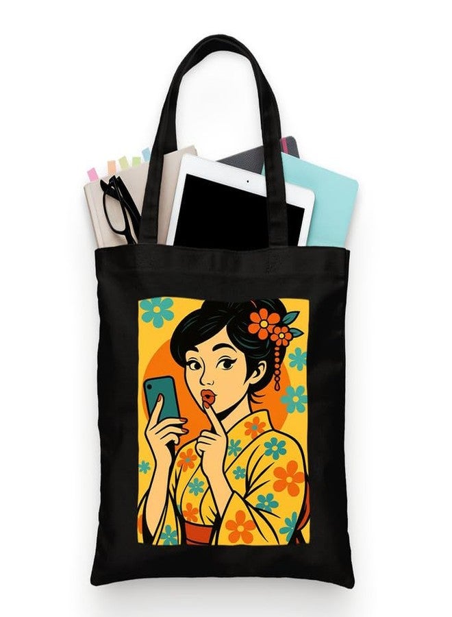 PrintingZone Printed Tote Bag For Women| Modern Look Canvas Printed Tote Bag for Women - Image 1
