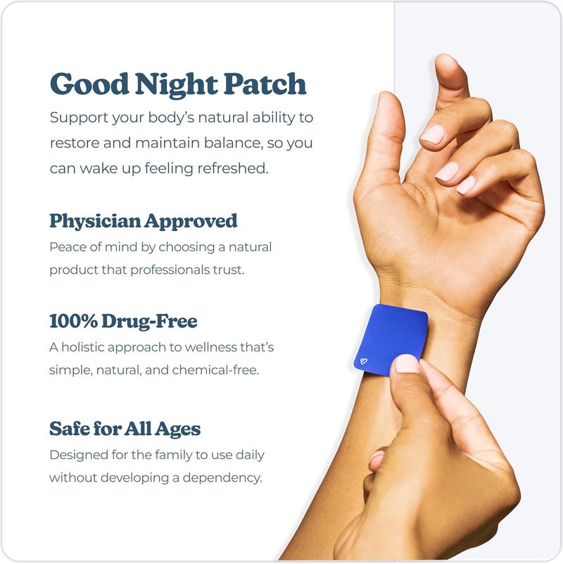 Vibrants Good Night Patches  Natural BioFrequency Patches for Sleep  Essential Pack of 28 Plus Refillable Case - Image 2
