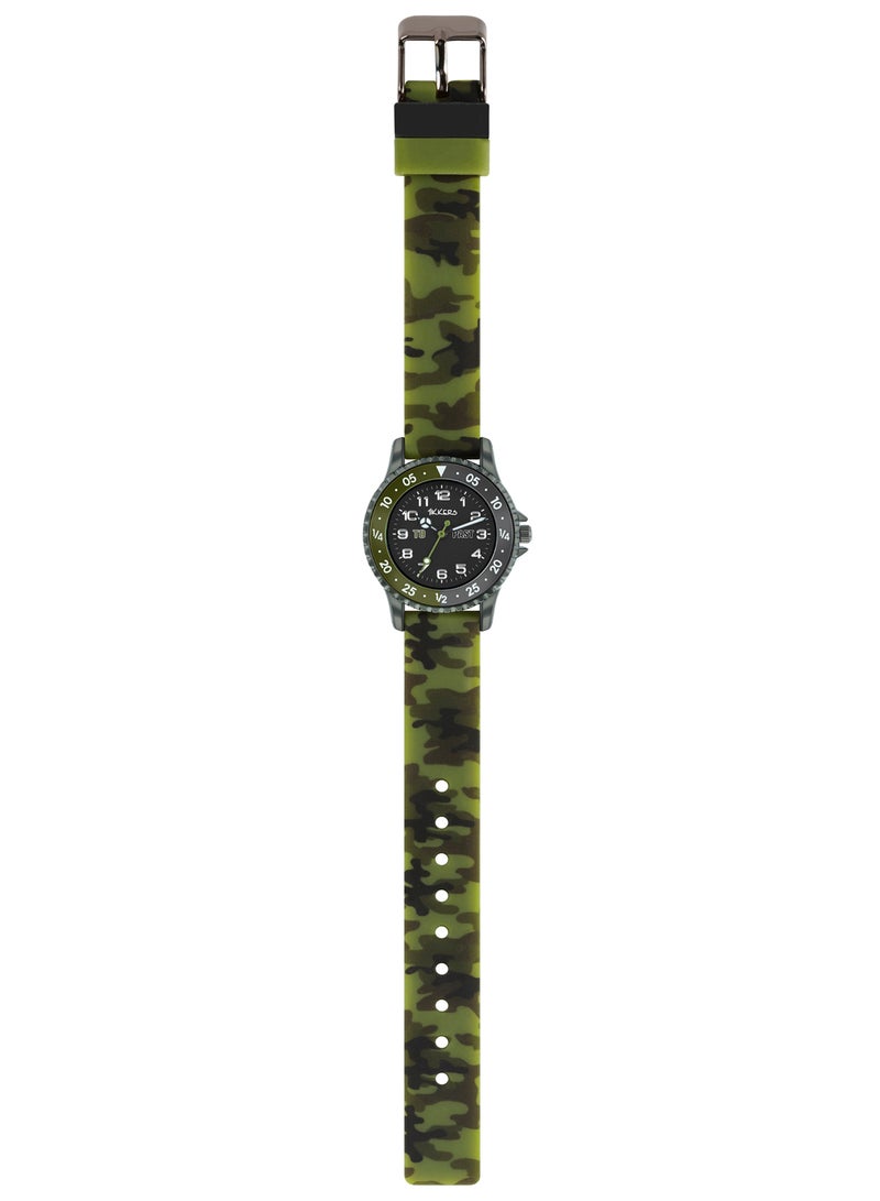 Tikkers Tikkers Camo Silicone Time Teacher Strap Boys Watch - ATK1085 - Image 2
