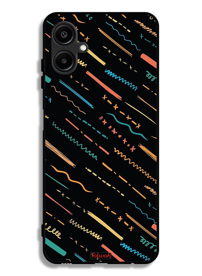 Tolwak Samsung Galaxy M06 5G Protective Case Cover X Lines Abstract Pattern - Image 1