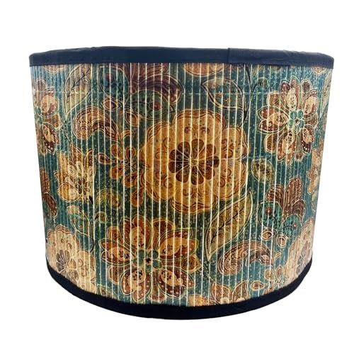 Yuqim Floral Lamp Shades E27 Vintage Lampshade 118 x 79 Printed Oval Lamp Cover for Table Floor Light ChandelierFlower Printing - Image 1