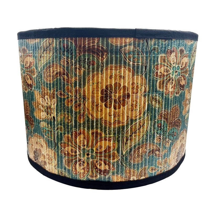 Yuqim Floral Lamp Shades E27 Vintage Lampshade 118 x 79 Printed Oval Lamp Cover for Table Floor Light ChandelierFlower Printing - Image 2