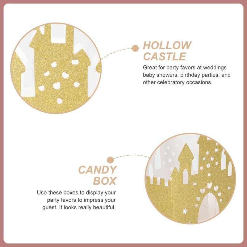 Beavorty Castle Shape Candy Boxes 10 Pack Paper Storage for Party Gifts - Image 4