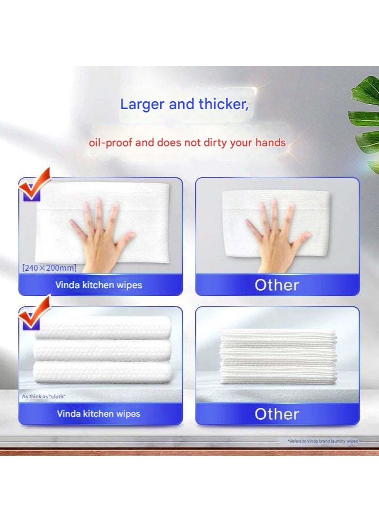 Generic 1pack Kitchen Wipes Household Cleaning 80 pieces Wipes Easy way to get rid of oil pollution and clean to protects hands  - Image 4