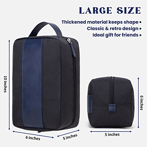 Vorspack Toiletry Bag for Men - Water Resistant Travel Bag for Toiletries, Lightweight Hygiene Bag for Bathroom, Travel Essentials, Gifts - Black&Blue - Image 2
