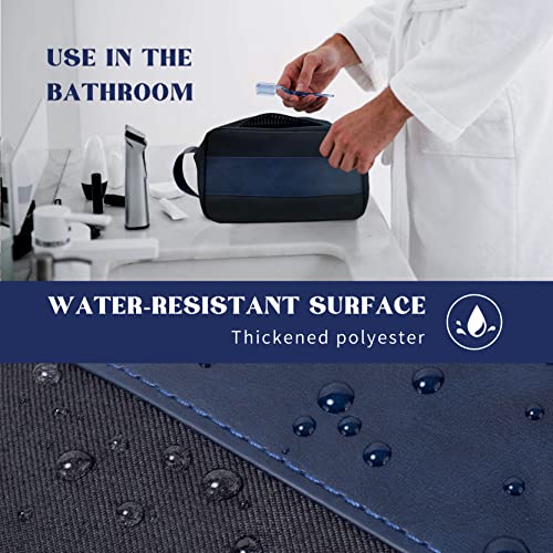 Vorspack Toiletry Bag for Men - Water Resistant Travel Bag for Toiletries, Lightweight Hygiene Bag for Bathroom, Travel Essentials, Gifts - Black&Blue - Image 5
