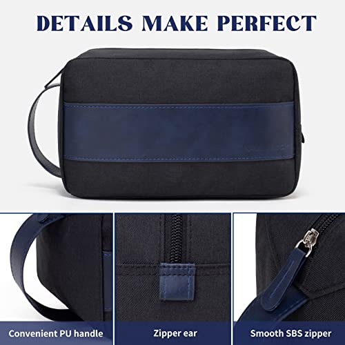 Vorspack Toiletry Bag for Men - Water Resistant Travel Bag for Toiletries, Lightweight Hygiene Bag for Bathroom, Travel Essentials, Gifts - Black&Blue - Image 4