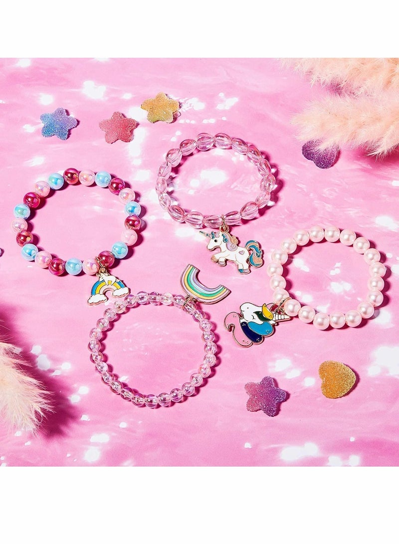 9 قطع ملونة سوار يونيكورن الاكريليك - Image 5