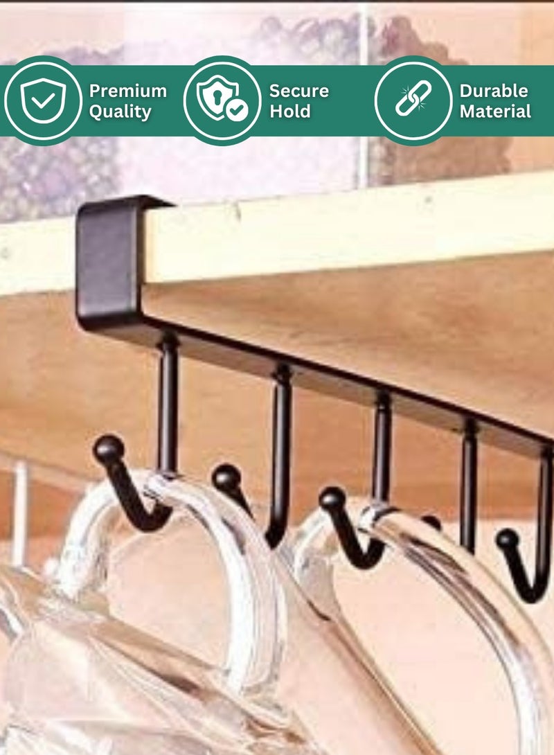 Home Care Home Care Non-Perforated Iron Hooks – No Trace Hanger for Home, Office, Sliding Design, No Drill Assembly, Six Curved Pins for Space-Saving Organization | Home Storage Hooks  - Image 5
