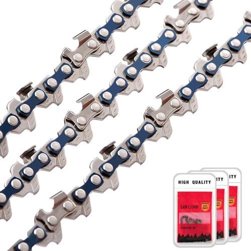 M.A.K 10 inch Chainsaw Chain 58DL Drive Link, 1/4" Pitch, 0.050” Gauge, Fit for Craftsman, Echo, Poulan, Ryobi, Worx 10 inch Chainsaw Chains, 3pcs - Image 1