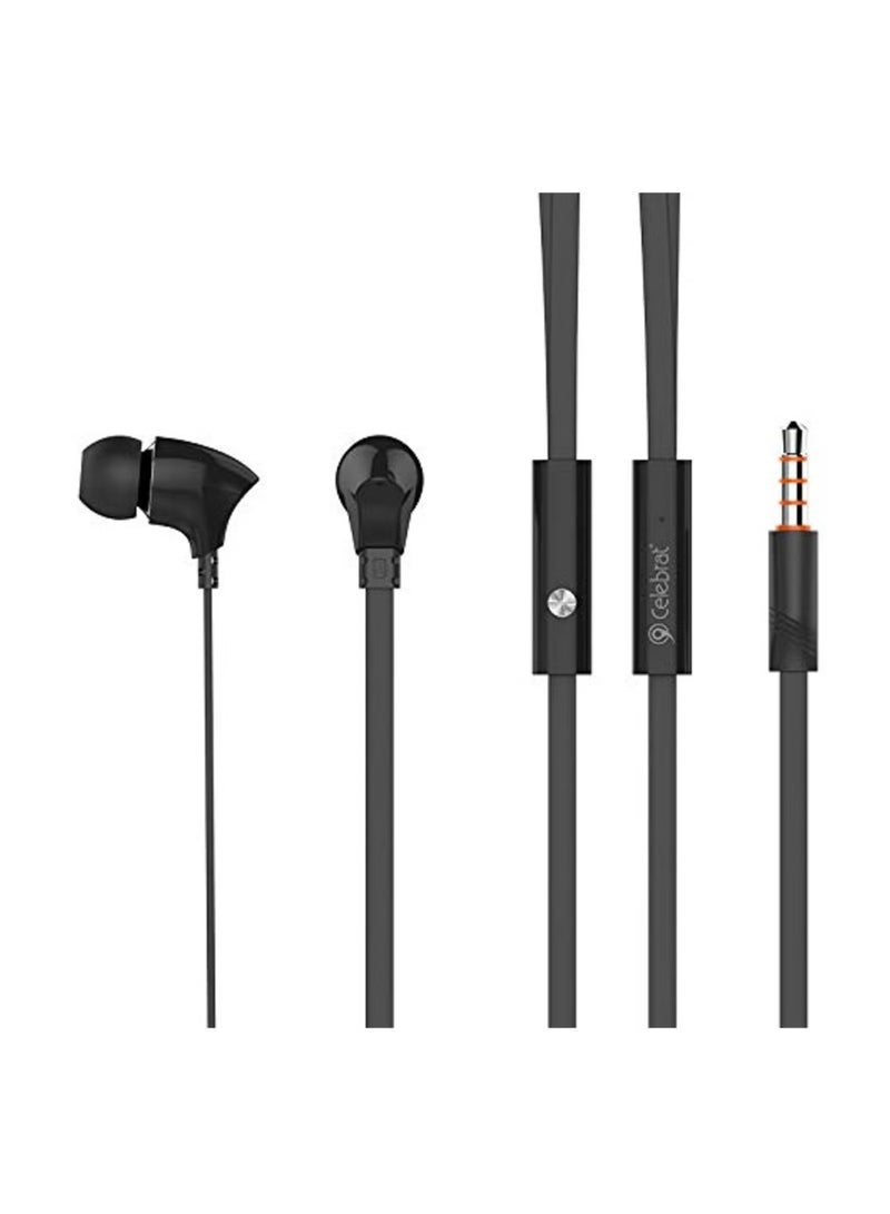 Celebrat G3 Wired Stereo Earphones Headset With Mic Black - Image 1