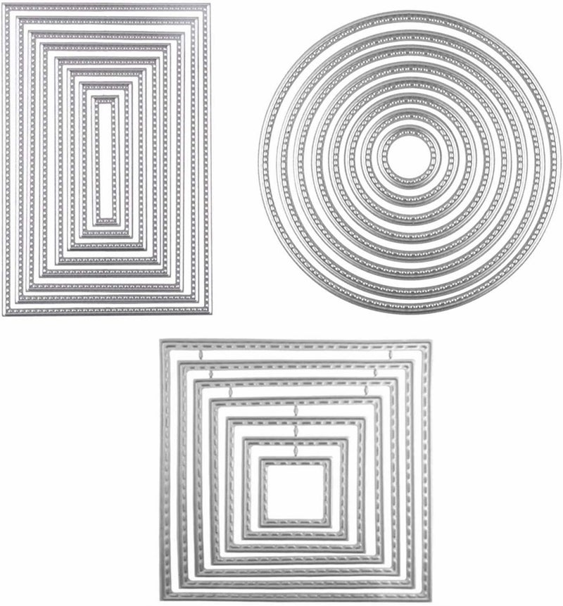 3 Different Shapes of Cutting Dies Stencil Metal Template MoldsRectangleCircle  SquareUrvoo Embossing Tools for Card MakingScrapbookingAlbum Paper DIY Crafts RectangleCircle  Square