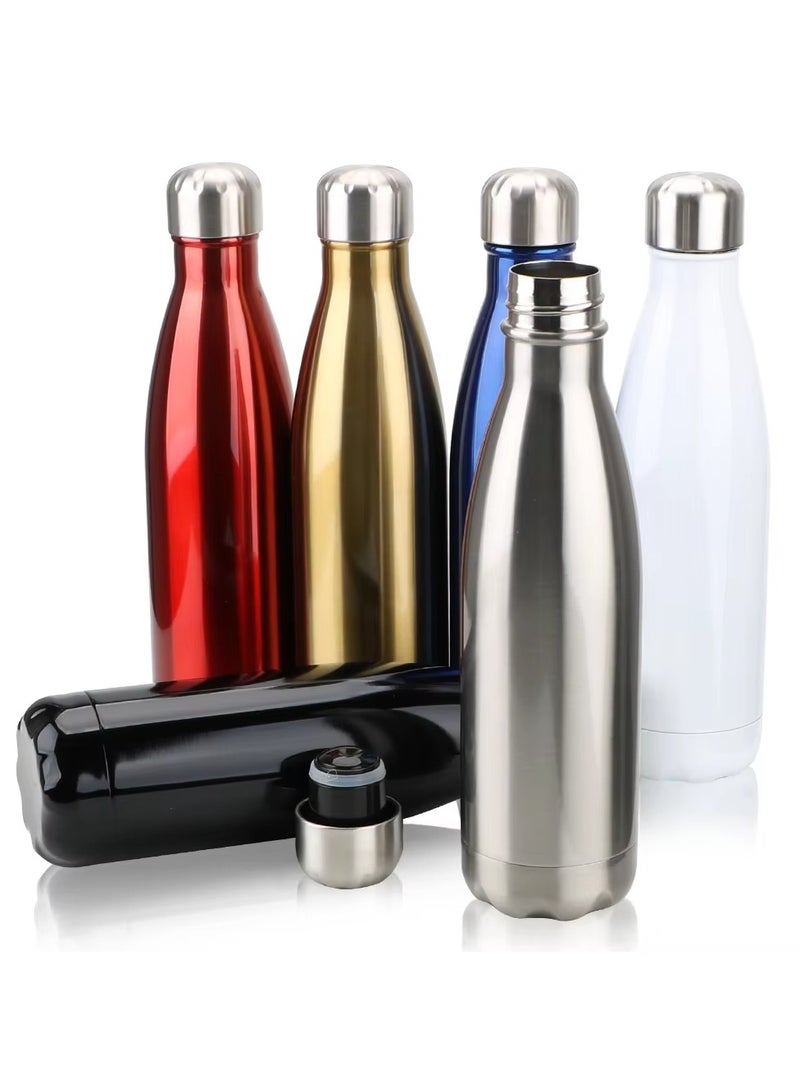 Double-walled stainless steel water bottle for storing beverages, 500 ml, multi-colour - Image 2