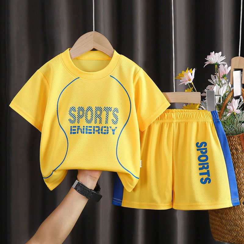 Kids Quick-Dry Sportswear Set C37 yellow