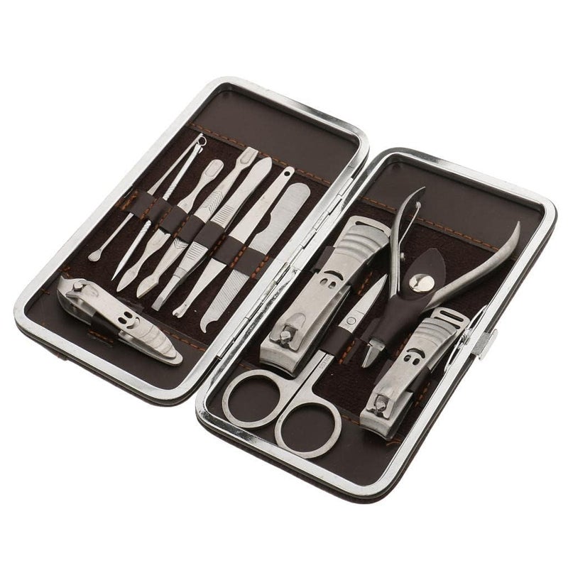 Generic 12 Pieces Stainless Steel Manicure Nails Clipper Tools Cuticle Removal Set Travel KitHealth Beauty Nail Care Manicure Pedicure ManicurePedicure Tools Kits  - Image 3