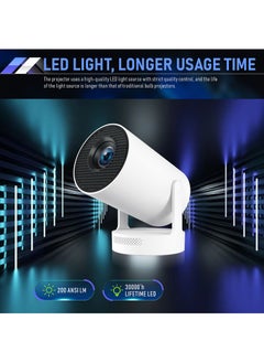 Mi VAZA 2025 Newest Smart Projector HY300 PLUS 4K HDR with 3000 Lumens Daylight Viewing-50% Brighter LounderThan other Projectors- Full HD 1280*720P - Support 4K - Electronic Focus - Android 11.0 - Portable Projector with WiFi 6 and Bluetooth 5.4 - Mobile Home Theater - Compatible with Android/iOS/Windows/TV Stick/HDMI/USB  - Image 3