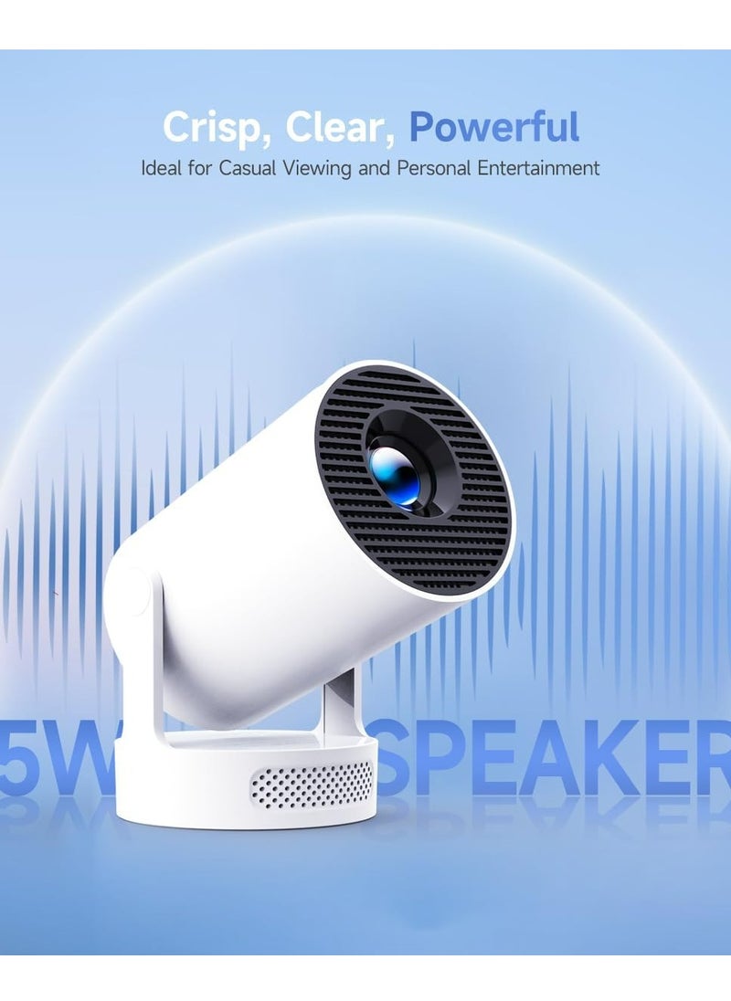 Mi VAZA - 2025 Newest Smart Projector HY300 PLUS 4K HDR with 3000 Lumens Daylight Viewing-50% Brighter LounderThan other Projectors- Full HD 1280*720P - Support 4K - Electronic Focus - Android 11.0 - Portable Projector with WiFi 6 and Bluetooth 5.4 - Mobile Home Theater - Compatible with Android/iOS/Windows/TV Stick/HDMI/USB - Image 1