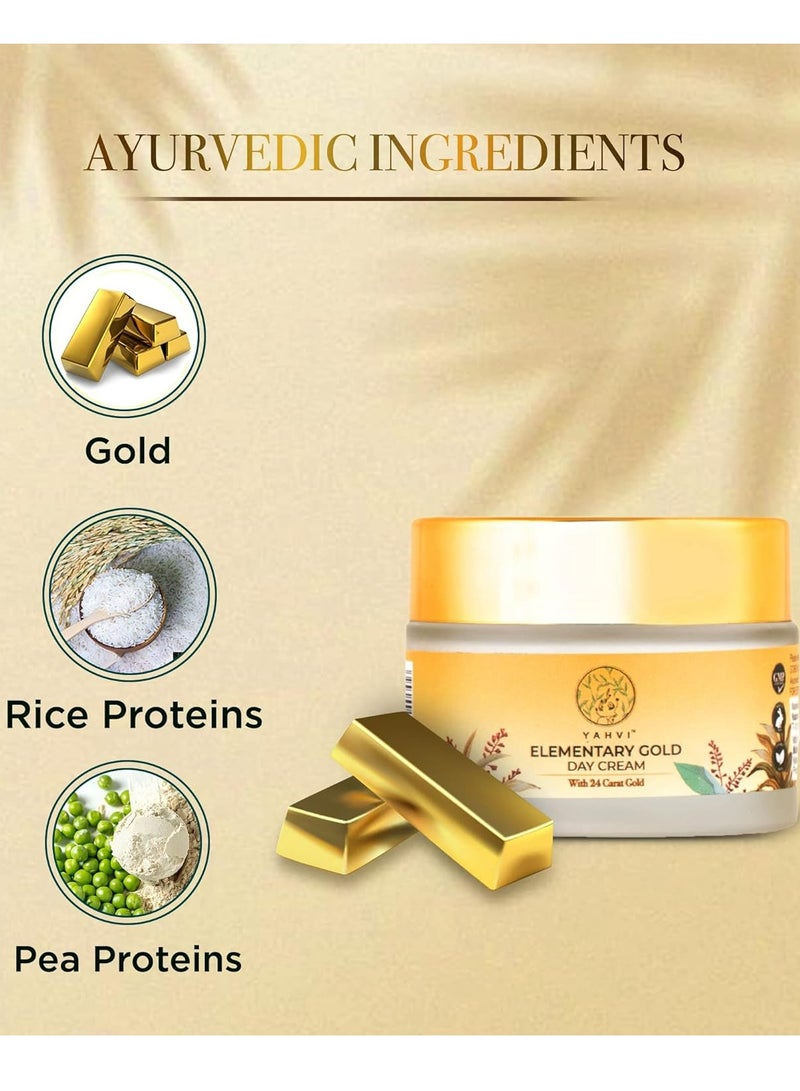 Yahvi Elementary Gold Day Cream With 24 Carat Gold 50 ML - Image 2