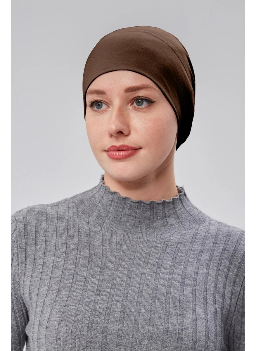 Sonbahar Moda Autumn Fashion Women Hijab Ready Practical Snap-On Bonnet Elastic Non-Slip