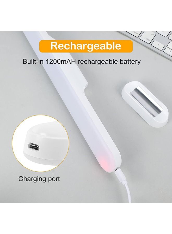 Arabest Rechargeable Under Cabinet LED Light Bar, 30x2x2cm, Dimmable with 3 Color Modes, USB-Powered, Ideal for Wall Shelves, Closets, Mirrors, Bedside, and Kitchen Lighting, White - Image 5