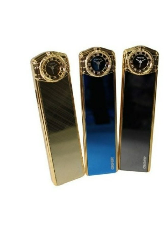 FOCUS USB Rechargeable Electric Lighter – Windproof Flameless Luxury Metal Lighter Set of 3 PCS - Image 2