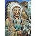 Bits and Pieces 300 Piece Jigsaw Puzzle for Adults 18 X 24 Chief Sitting Bear 300 pc Native American Chief Animal Spirits Wolf Eagle Tent Jigsaw by Artist Ruane Manning - Image 2
