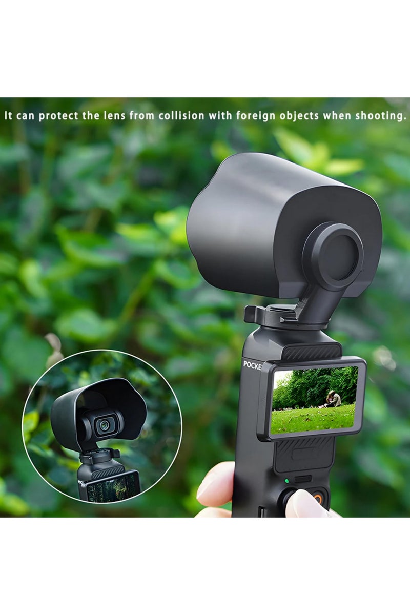 Lens Hood for DJI Osmo Pocket 3 Camera Accessories Lens Cover Sun Cap Sunshade Guard to Prevent Glare and Protect Lens with Durable Shield - Image 5