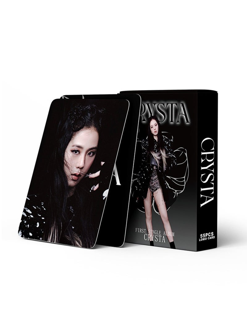 Blackpink JISOO Single Photo New Album Trendy Black Card LOMO Card