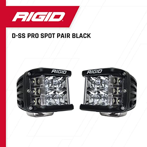 RIGID INDUSTRIES D-SS PRO Side Shooter LED Light (Spot) Pair Black, Mount, Black Housing - Image 2