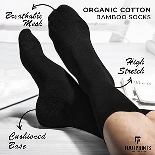 FOOTPRINTS Organic Cotton Bamboo Men's Formal Socks | Pack of 2 | Khakhi | Police Uniform | Armed forces socks - Image 4