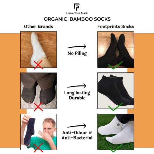 FOOTPRINTS Organic Cotton Bamboo Men's Formal Socks | Pack of 2 | Khakhi | Police Uniform | Armed forces socks - Image 5