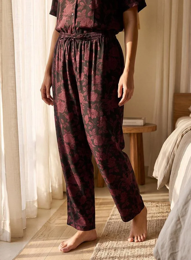 Splash FAV BLACK Intimates Pyjama Set Shirt & Trousers Viscose for Women | Best Price UAE