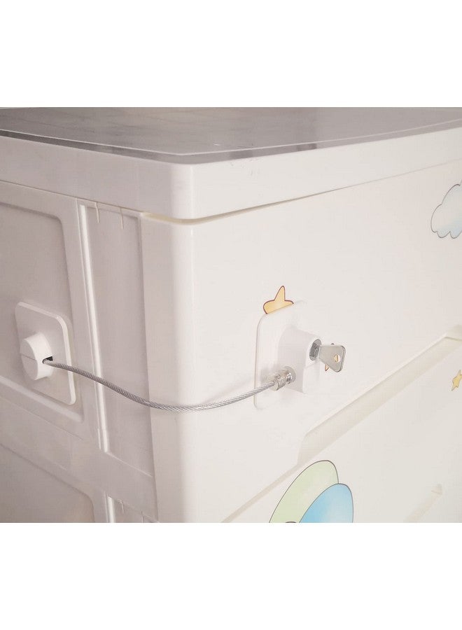 YEYA Upgraded No Drill Anti Tip Furniture Wall Anchors for Baby Proofing White 4 Pack - Image 5