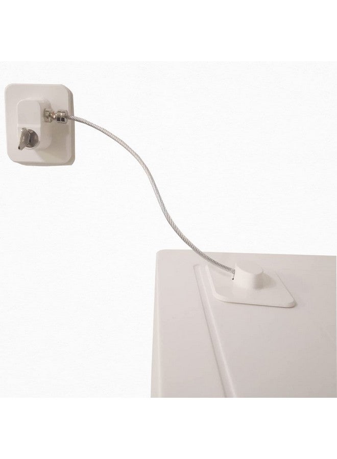 YEYA Upgraded No Drill Anti Tip Furniture Wall Anchors for Baby Proofing White 4 Pack - Image 2