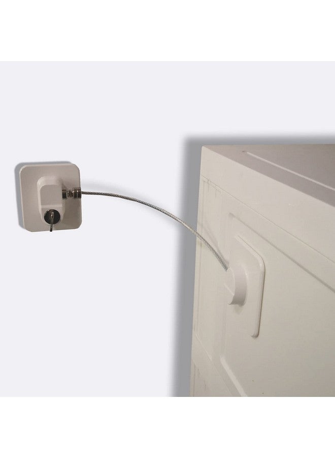 YEYA Upgraded No Drill Anti Tip Furniture Wall Anchors for Baby Proofing White 4 Pack - Image 1