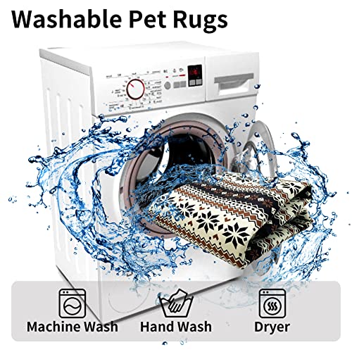 VCEPJH Large Rabbit Floor Mats for Indoor Rabbit Cage Liners Washable 78.7"X47.2" Reusable Bunny Rugs for Playpen Pad Soft Animal Cage Flooring Anti Slip Pet Carpet for Ferret Guinea Pig Bedding - Image 4