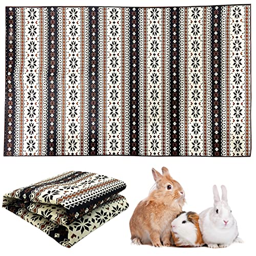 VCEPJH Large Rabbit Floor Mats for Indoor Rabbit Cage Liners Washable 78.7"X47.2" Reusable Bunny Rugs for Playpen Pad Soft Animal Cage Flooring Anti Slip Pet Carpet for Ferret Guinea Pig Bedding - Image 1