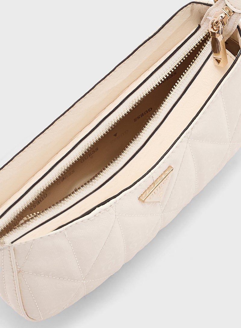 GUESS ALDINA TOP ZIP SHOULDER BAG  - Image 5