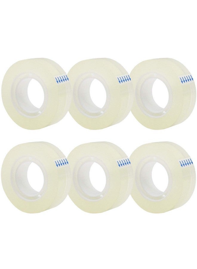 OWLKELA 6 Rolls Transparent Tape Refills, Clear Tape, All-Purpose Transparent Glossy Tape For Office, Home, School - Image 1