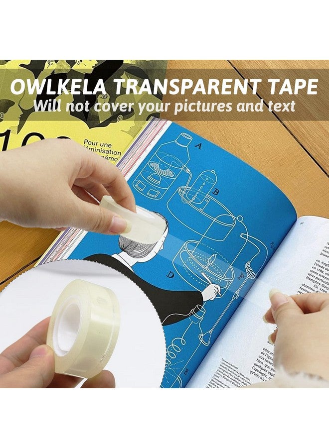 OWLKELA 6 Rolls Transparent Tape Refills, Clear Tape, All-Purpose Transparent Glossy Tape For Office, Home, School - Image 5