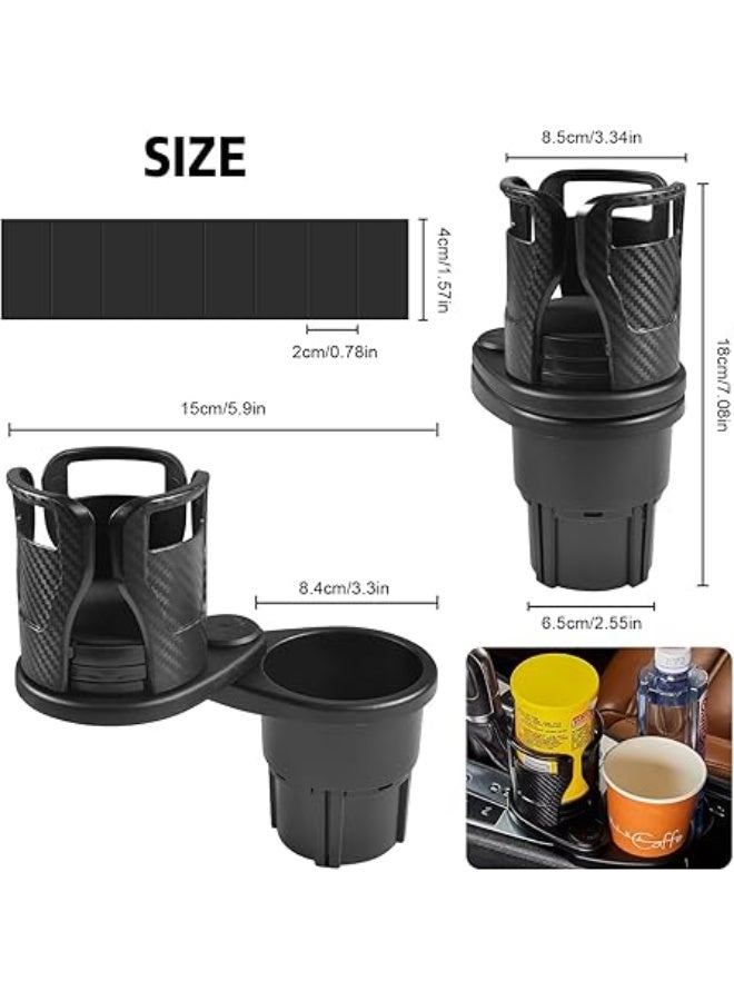 UShop U-Shop Adjustable Car Cup Holder, Double Car Cup Holder, 2-in-1 Drink Holder, 360° Rotating Bottle Holder for Hot and Cold Drinks, Compatible with Most Cars - Image 4